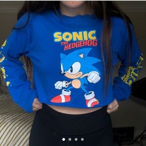 💛sonic inspired cropped long sleeve!💙